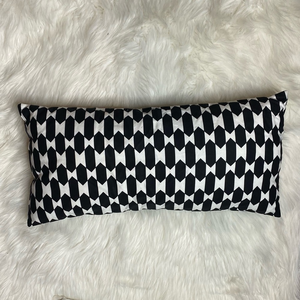 Black snd white checkered pillow